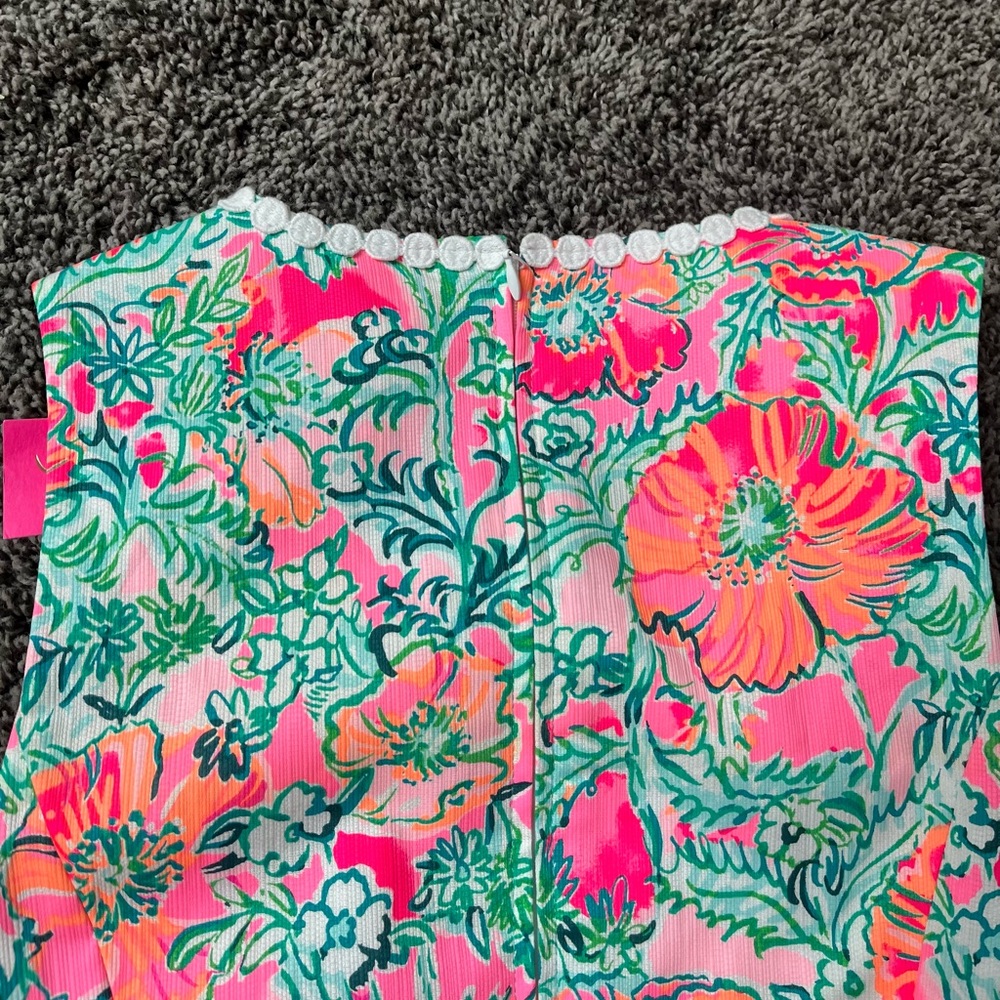 Lilly Pulitzer Ashler Maxi Shift Dress in Soleil Pink/Perfect Poppy NWT Size 2 - Picture 4 of 5